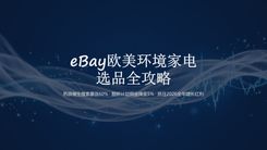 eBay欧美环境家电选品全攻略